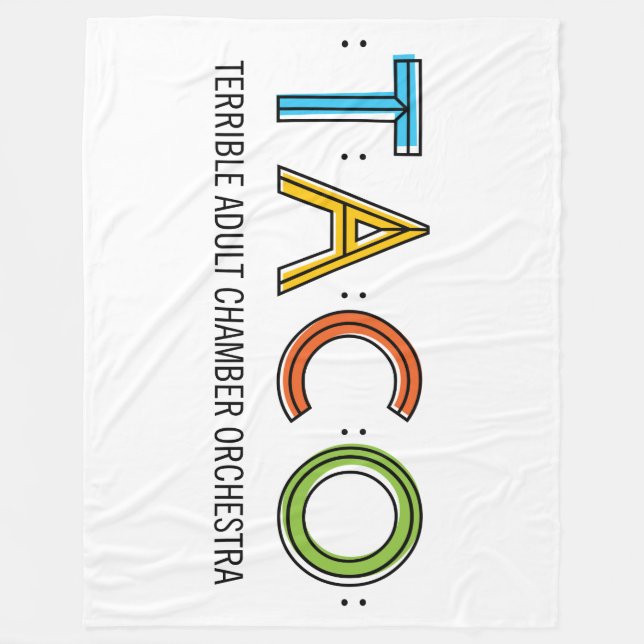 Couverture d'ouatine de TACO, 60" x80 " (Devant)