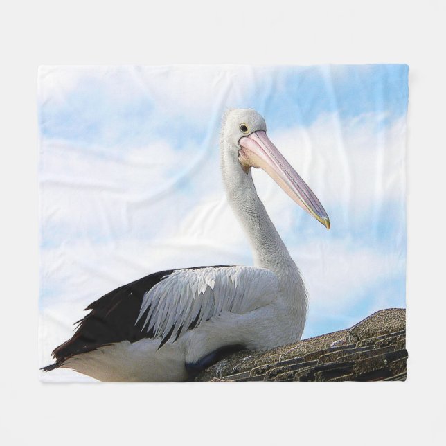 Couverture d'ouatine d'oiseau de pélican (Devant (Horizontal))
