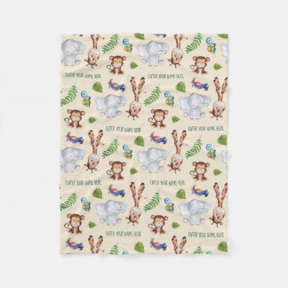 Couverture d'ouatine modelée par animaux de safari