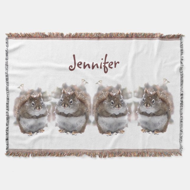 Couverture douce de jet d'écureuils (Devant)