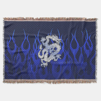 Couverture Dragon dans Chrome comme bleu Carbon Fiber Styles