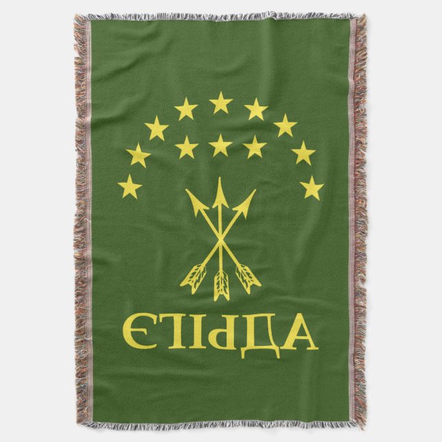 Couverture Drapeau Adiga Design Pour Cerkess Circassien - Adi (devant Vertical)