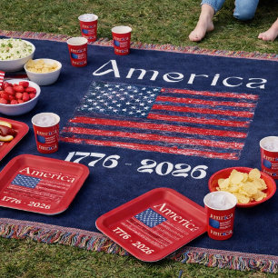 Couverture Drapeau américain 1776 à 2026 États-Unis 250e anni