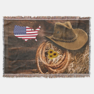 Couverture Drapeau américain Casquette lasso