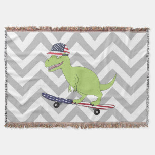Couverture Drapeau américain Dinosaure Skate