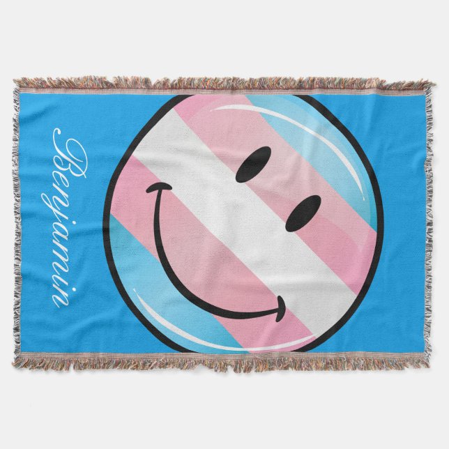 Couverture Drapeau de sourire rond de transsexuel (Devant)