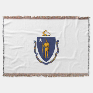 Couverture Drapeau d'Etat du Massachusetts Décor design
