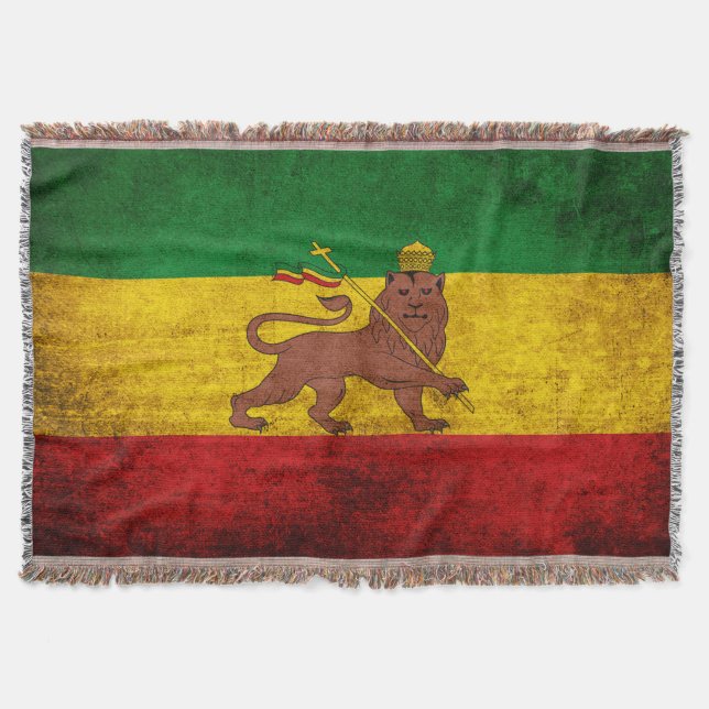 Couverture Drapeau grunge vintage de Rastafarian (Devant)