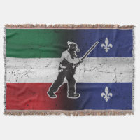 Drapeau Québec et Patriote Henri Julien érodé