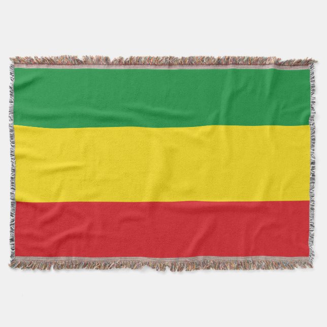 Couverture Drapeau rastafarien Rasta Ethiopie (Devant)