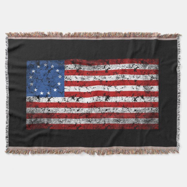 Couverture Drapeau vintage Betsy Ross (Devant)