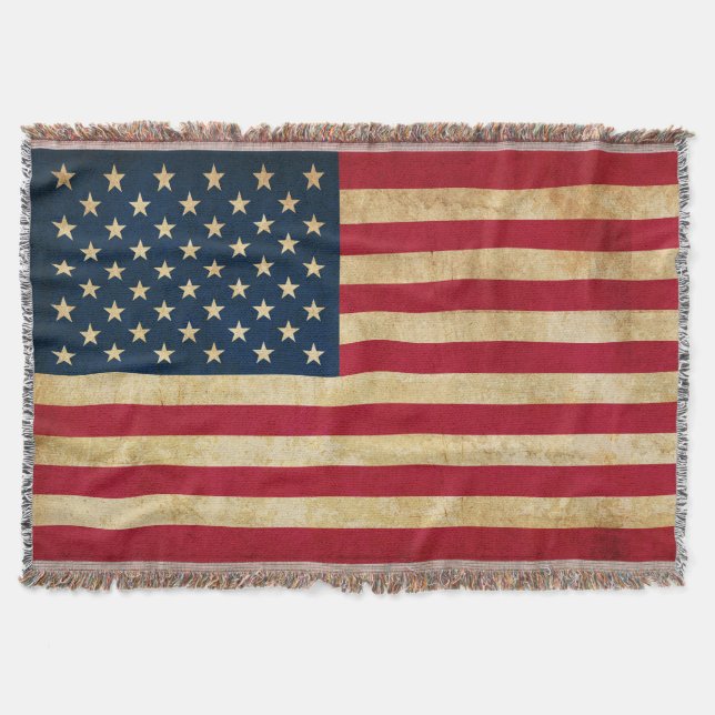 Couverture Drapeau vintage patriotique américain (Devant)