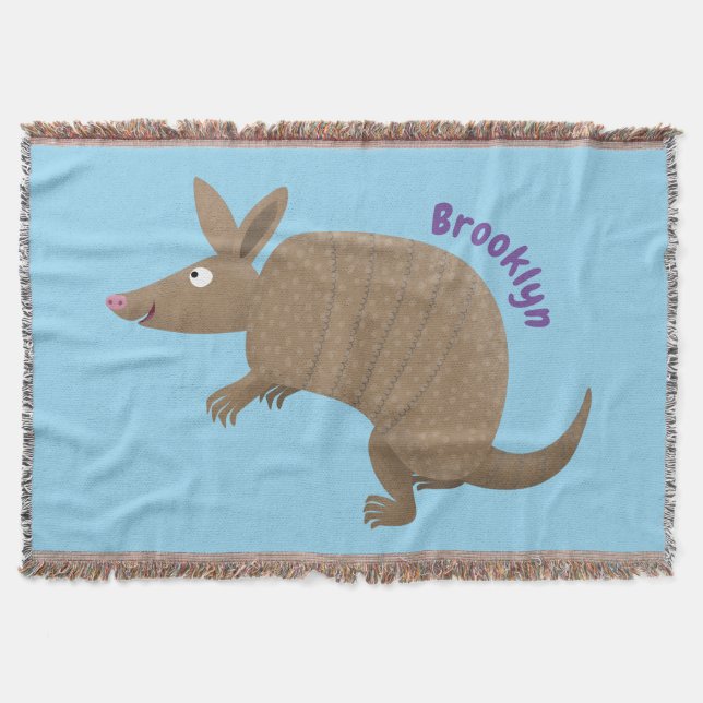 Couverture Drôle armadillo joyeux dessin animé (Devant)
