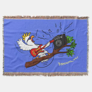Couverture Drôle cockatoo jouant de la guitare rock dessin an