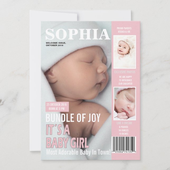 Couverture du magazine faire-part de naissance 3 p (Devant)