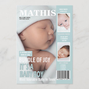 Couverture du magazine faire-part de naissance 3 p