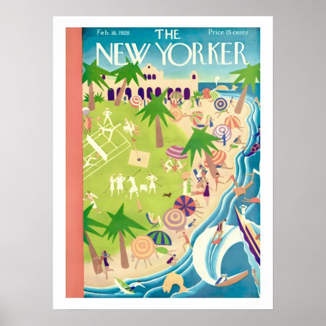 Couverture du New Yorker Février 1928 Impression (Devant)