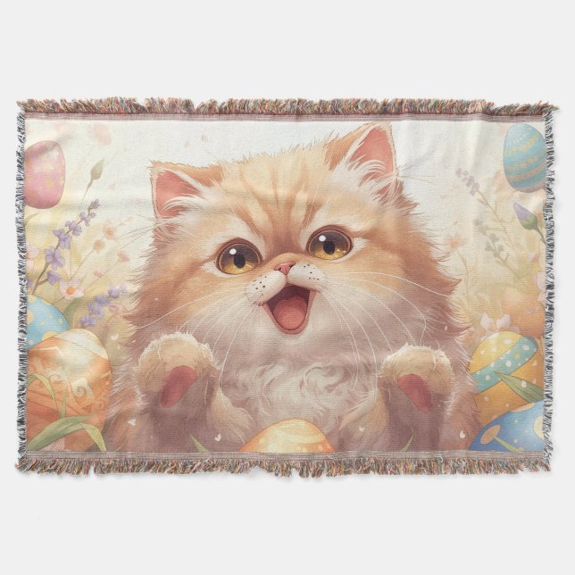 Couverture “Easter Joy Persian Kitty" Cute Persian Cat  (Devant)