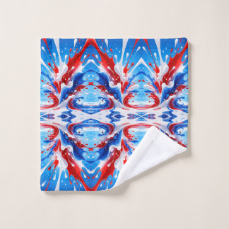 Couverture Éclaboussure Rouge Blanc et Bleu