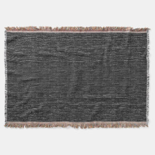 Couverture Effet de filetage noir blanc tissé au charbon