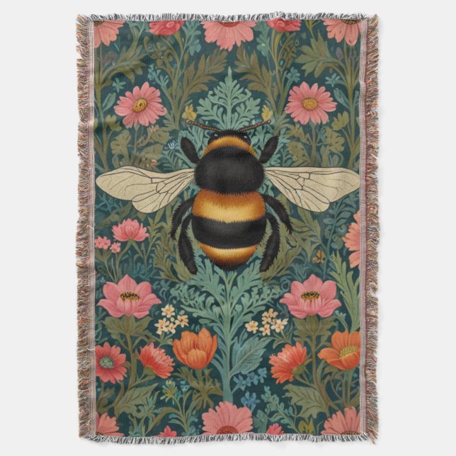 Couverture Elegant boho retro bumblebee spring florals  (devant Vertical)