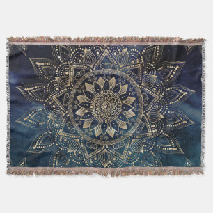 Couverture Elégant Mandala Gold Blue Galaxy
