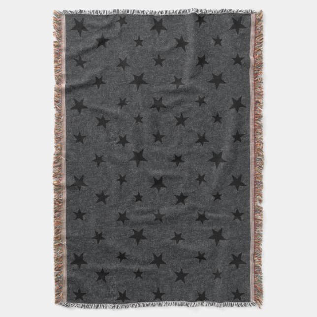 Couverture Élégant moderne chic Black Star Motif (devant Vertical)