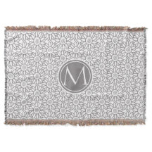 Élégant Motif de tournesol Monogrammé