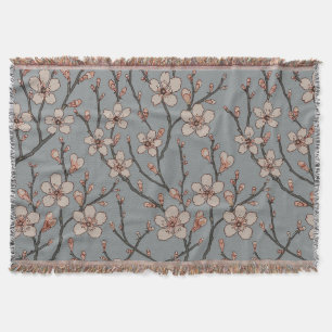 Couverture Élégant Motif Fleur rose Douce Fleur Fleur de Ceri