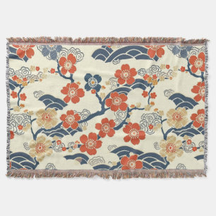 Couverture Élégant Motif sans couture en fleur de cerisier (1