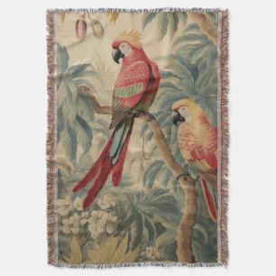 Couverture Élégant perroquets de style Vintage classique bota