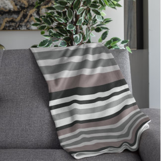 Couverture Elégant Tons Terre Brown Savannah Stripes Motif