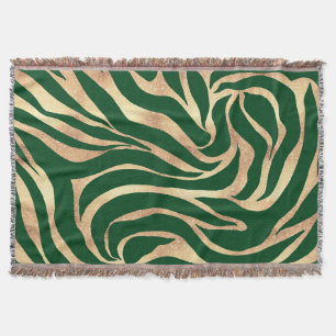 Couverture Elégante Parties scintillant or Zebra Green Poster