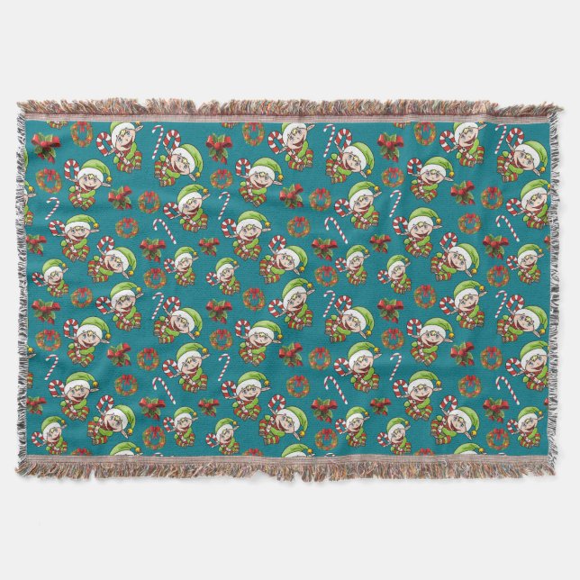 Couverture Elfe de Noël avec saint, couronne et menthe poivré (Devant)