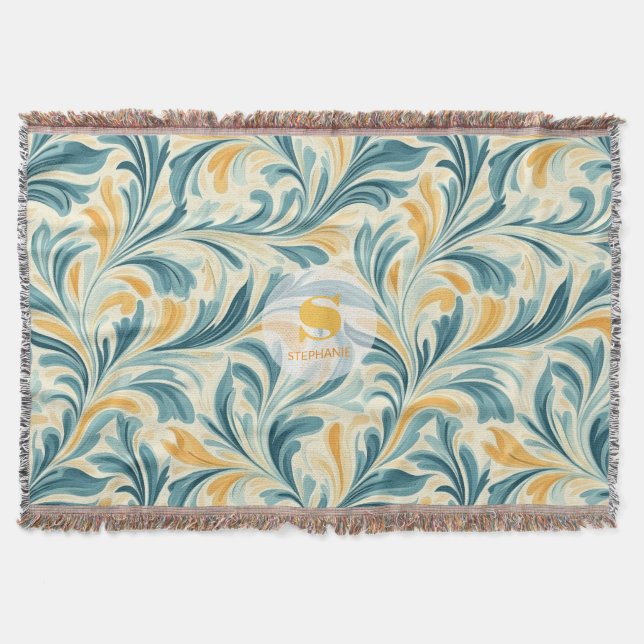 Couverture Emerald Green et Gold Paisley Motif (Devant)