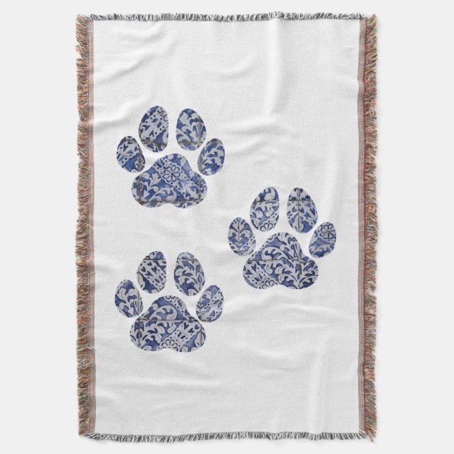 Couverture Empreintes de pattes de chiens - Carreaux portugai (devant Vertical)