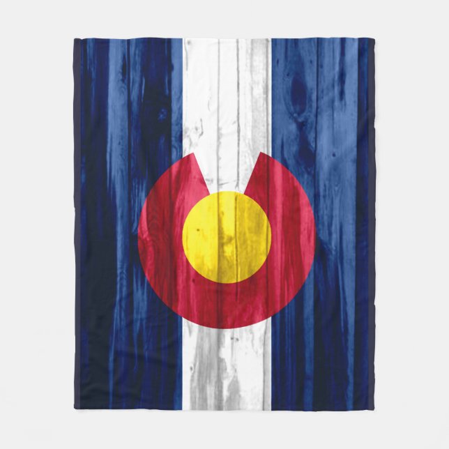 Couverture en bois rustique d'ouatine de drapeau (Devant)