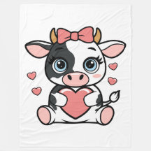 Couverture en laine de vache 60x80