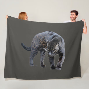 Couverture en laine polaire grise Jaguar Diablo