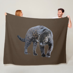 Couverture en laine polaire marron Jaguar Diablo