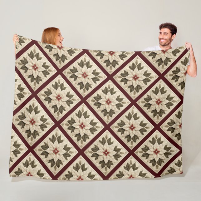 Couverture en laiton poinsettia (En situation)