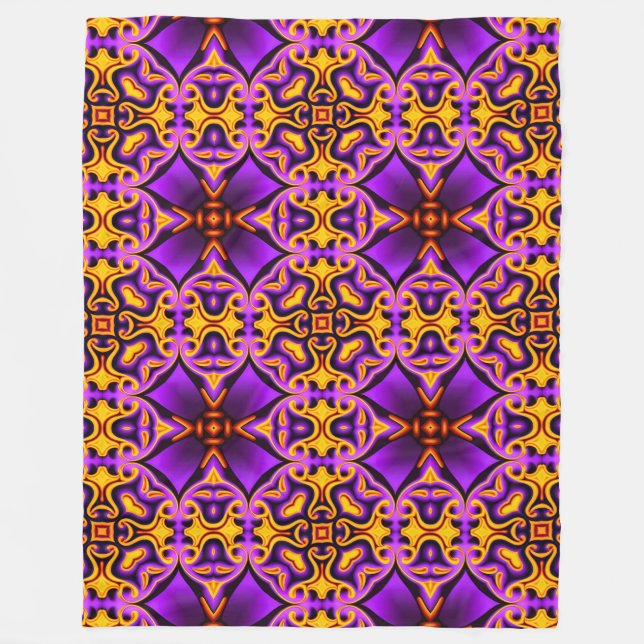 Couverture en molleton violet et jaune (Devant)
