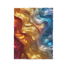 Couverture en polaire à huile métallique