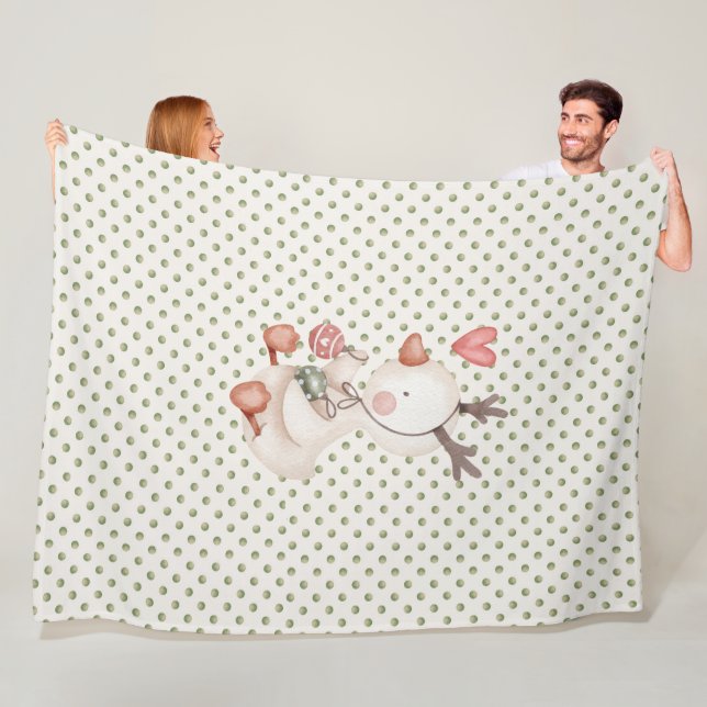 Couverture en polaire avec canard mignon (En situation)