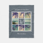 Couverture en polaire avec monogramme