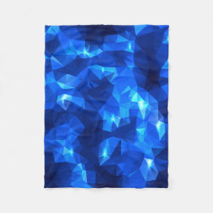 Couverture en polaire bleu à triangles bas polis