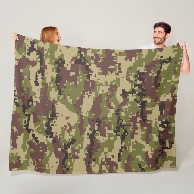 Couverture en polaire Camouflage 3 60x80 (En situation)