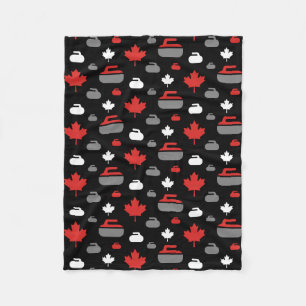 Couverture en polaire Canada Curling Rocks (person