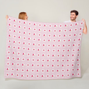 Couverture en polaire cerise pique-nique