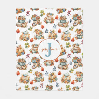 Couverture en polaire chic pays Citrouille personn